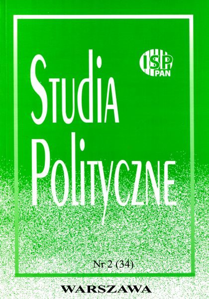 Studia Polityczne, vol. 34  (2014 nr 2)