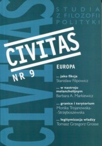 CIVITAS. Studia z filozofii polityki, nr 9 (rocznik 2006) : Europa