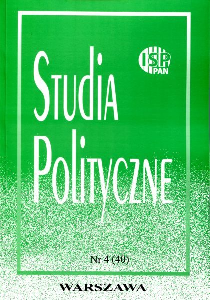 Studia Polityczne, vol. 40  (2015 nr 4)