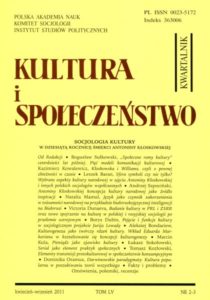 "Kultura i Społeczeństwo", 2011 nr 2-3