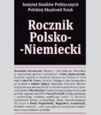Rocznik Polsko-Niemiecki, nr 26 (rocznik 2018)