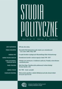 Studia Polityczne, tom 46 nr 2 (rocznik 2018)