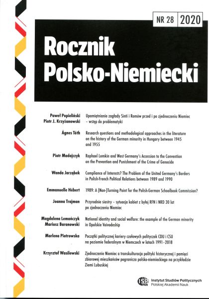 Rocznik Polsko-Niemiecki, nr 28 (rocznik 2020)