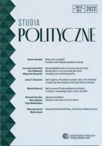 Studia Polityczne, tom 50, nr 2 (2022)