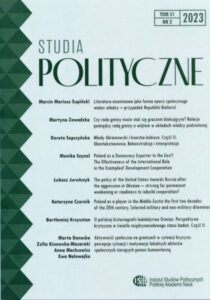 Studia Polityczne, tom 51, nr 2 (2023)