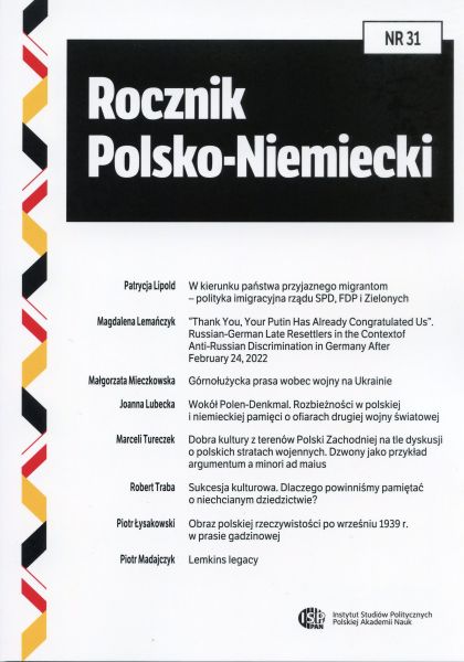 Rocznik Polsko-Niemiecki, nr 31 (rocznik 2023)