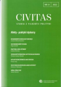 Civitas. Studia z filozofii polityki nr 31 (rocznik 2022) - Afekty - praktyki i dyskursy