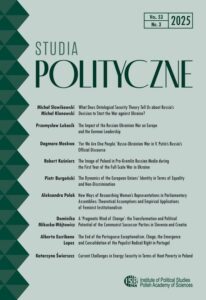 Studia Polityczne, tom 53, nr 3 (2025)