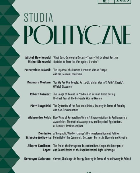 Studia Polityczne, tom 53, nr 3 (2025)