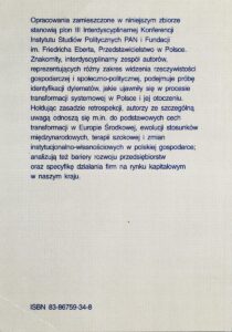 Transformacja gospodarki. Spojrzenie retrospektywne /Witold Jakóbik (red.) - opis