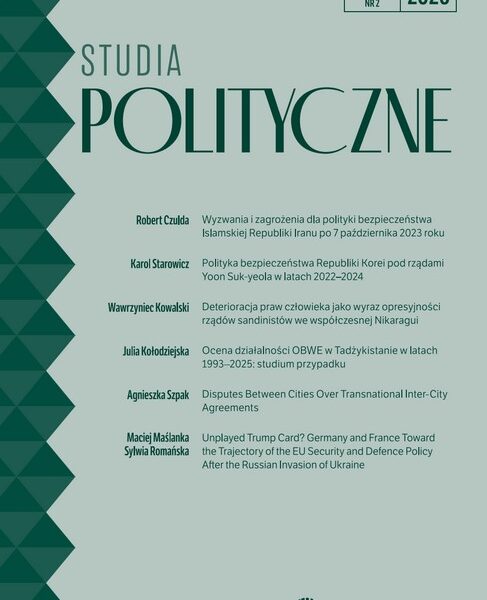 Studia Polityczne, tom 54, nr 2 (2026) Studia Polityczne, tom 54, nr 2 (2026)